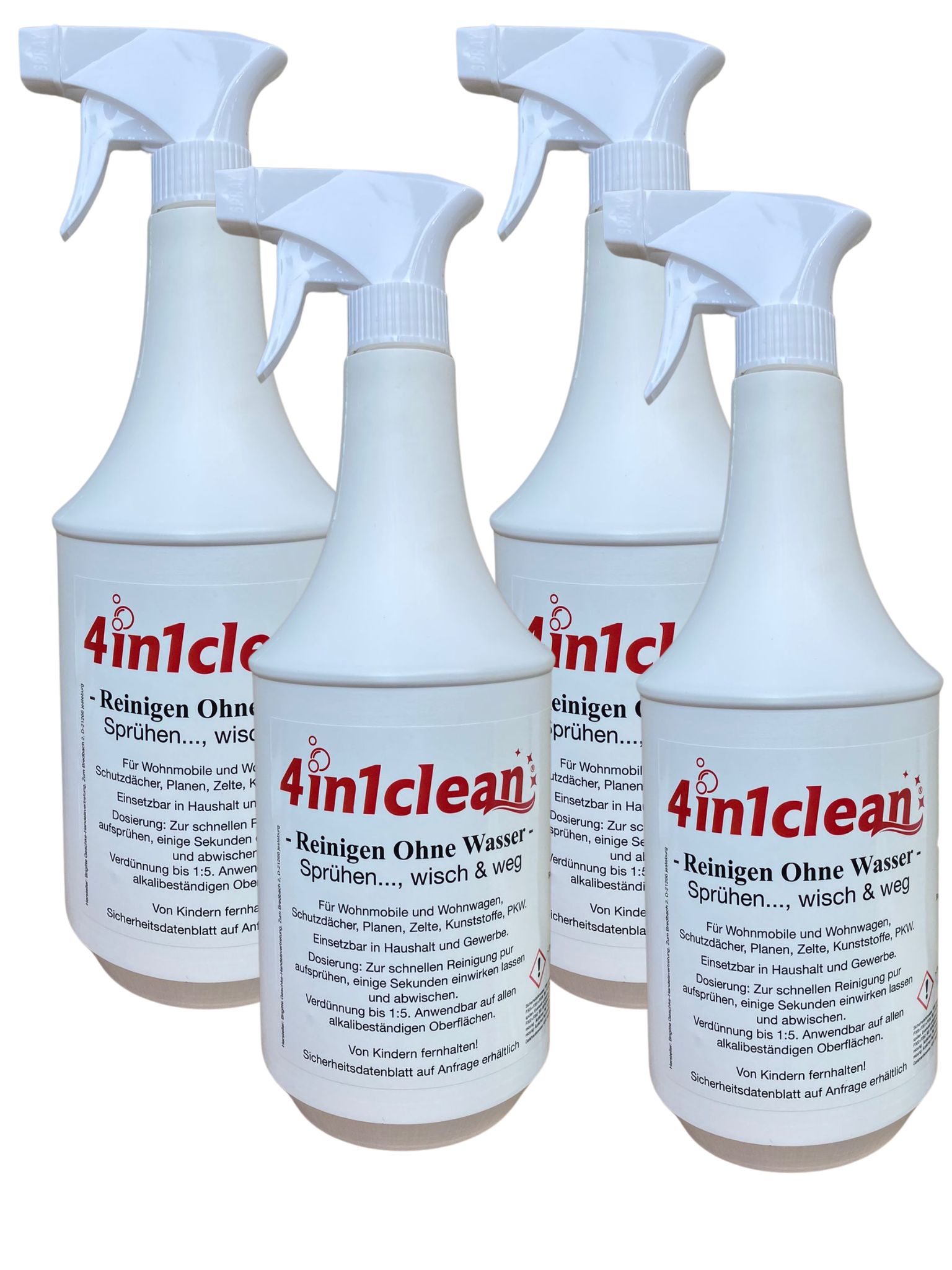4in1clean - Versandfrei-Vorteilspaket – 4 x 1000ml 4in1clean - Versandfrei-Vorteilspaket – 4 x 1000ml